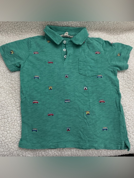 Mini Boden Other - Mini Boden Boys' Teal Polo Shirt with Embroidered Van Icons